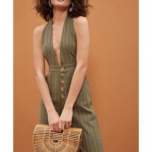 Sexy Green Linen Jumpsuit